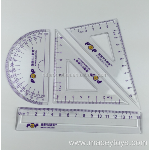 School math ruler set 4 pieces